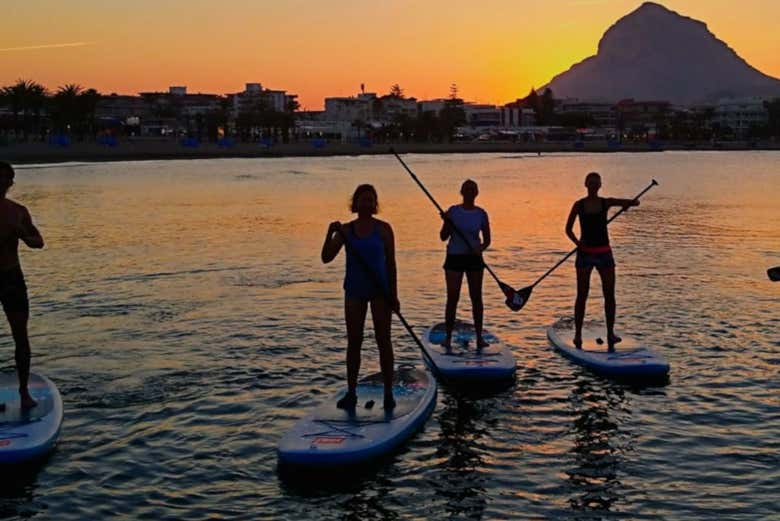 Paddle surf nocturno en Jávea