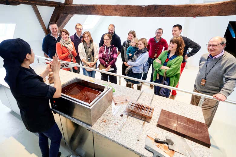 Taller de chocolate en el Choco Story de Bruselas