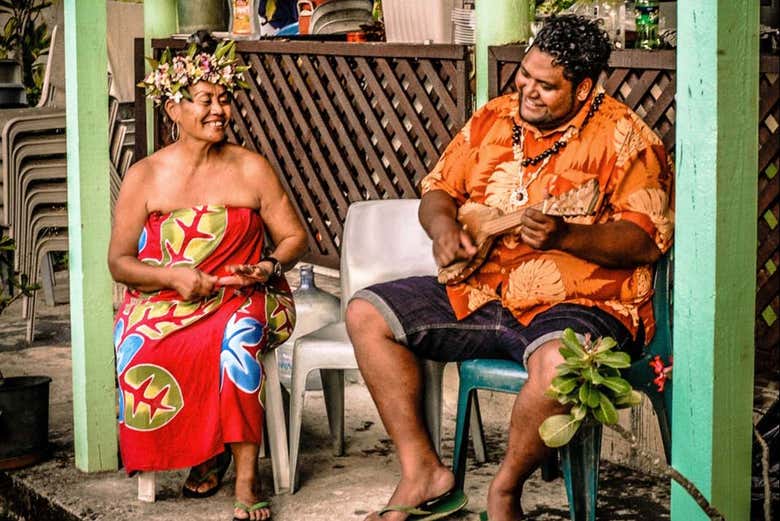 Cena tradicional en Rarotonga
