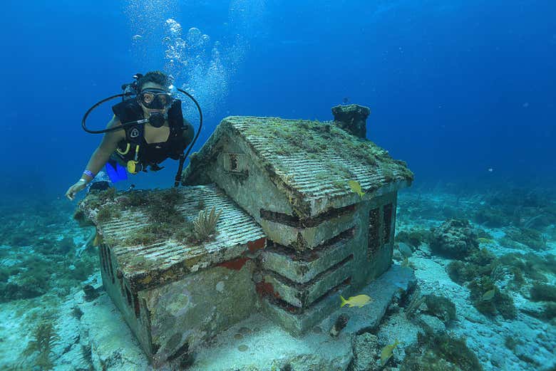 Bautismo de buceo en Cancún