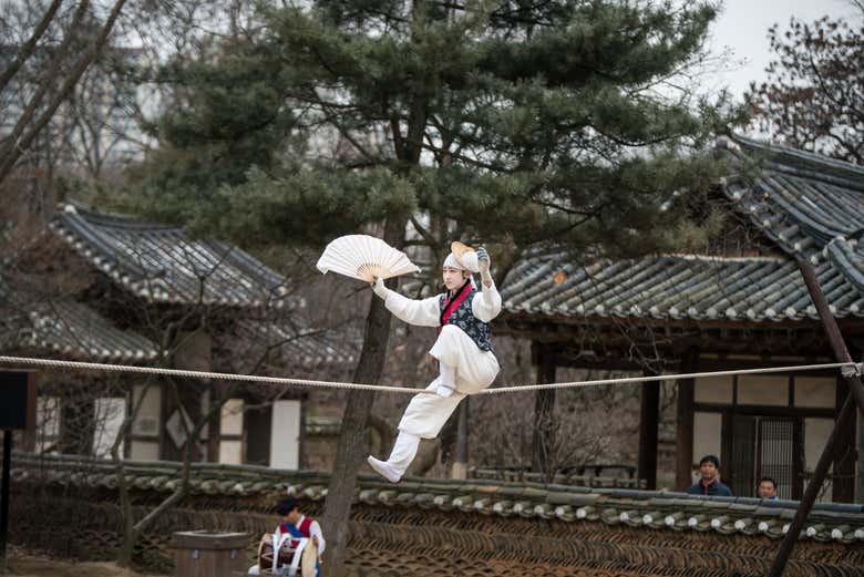 Excursión a una aldea folclórica de Corea