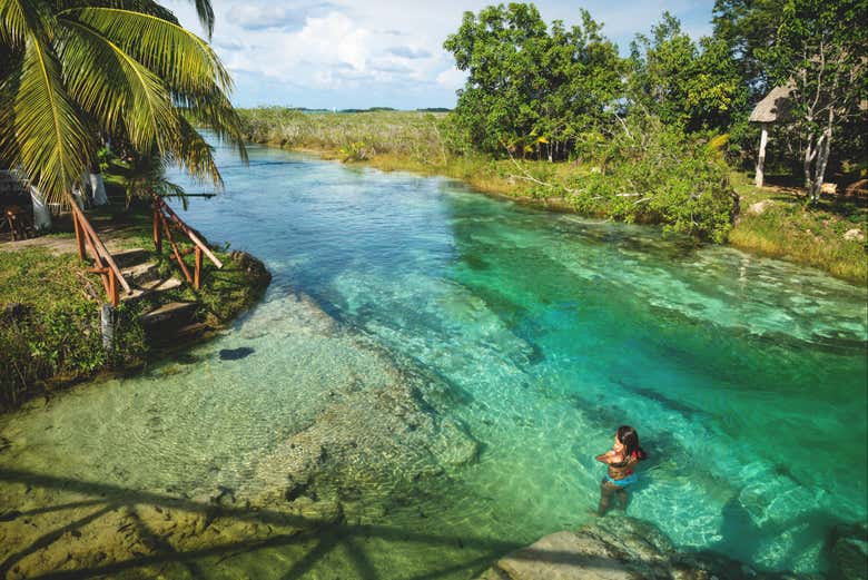 Paseo en lancha por la laguna Bacalar