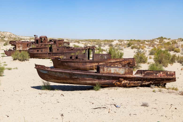 Excursión privada al cementerio de barcos de Moynaq