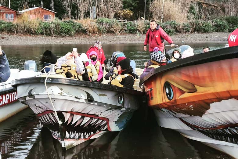 Paseo en barco por las cavernas de mármol de Puerto Sánchez