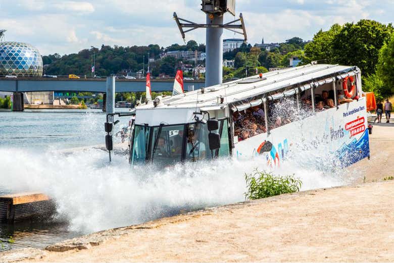 Tour en autobús anfibio por París
