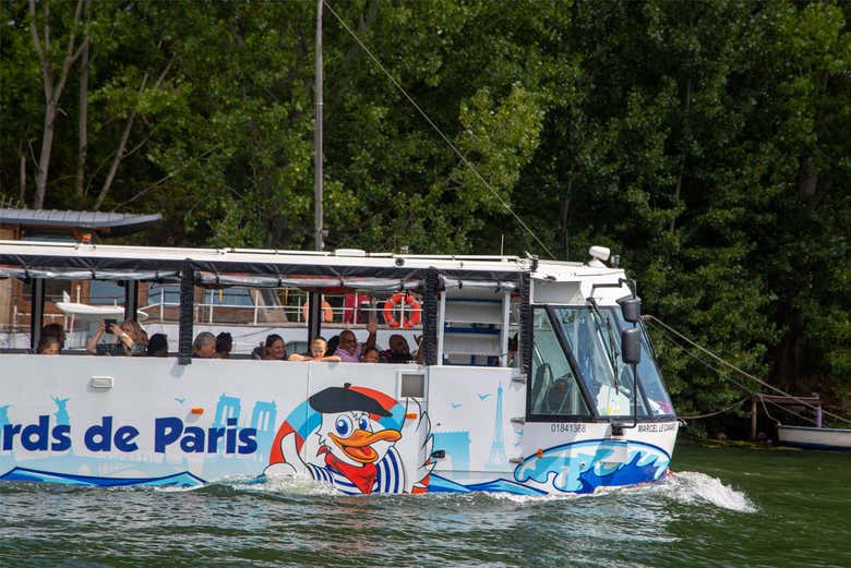 Tour en autobús anfibio por París