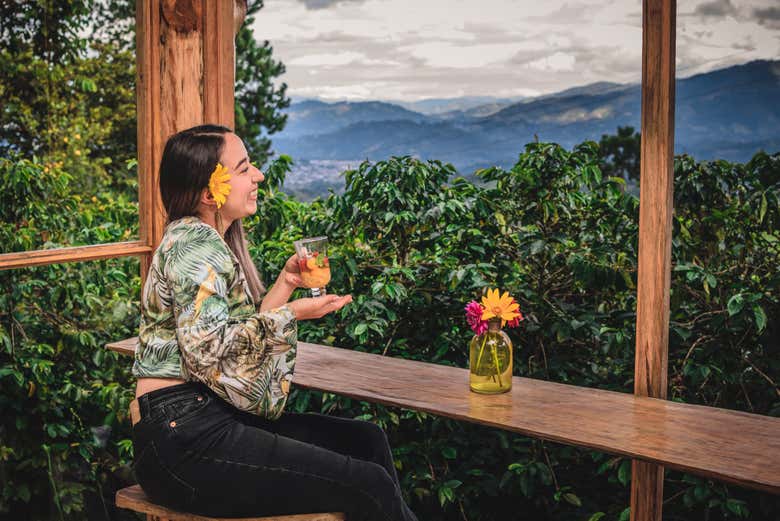 Sesión de aromaterapia y meditación en la finca Tierra Activa