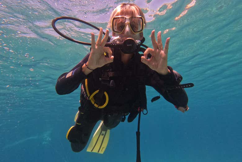 Bautismo de buceo en Son Xoriguer