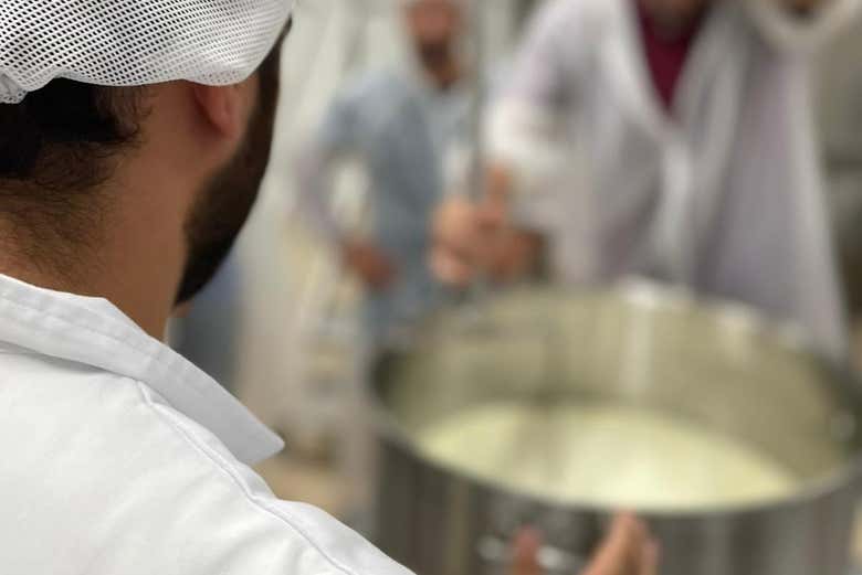 Visita a una fábrica de queso con degustación y taller