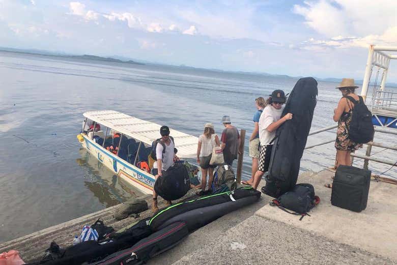 Traslado hasta Potosí en lancha rápida por el Golfo de Fonseca