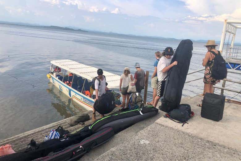 Traslado hasta Potosí en lancha rápida por el Golfo de Fonseca