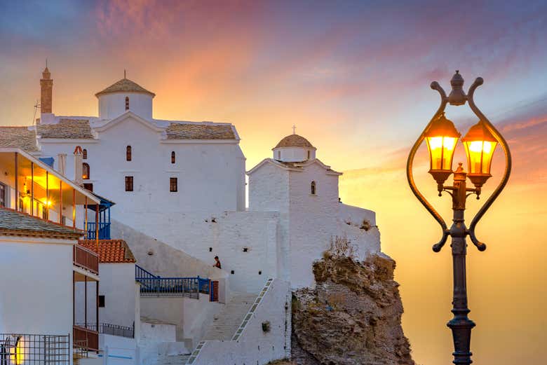 Tour por Skópelos al atardecer
