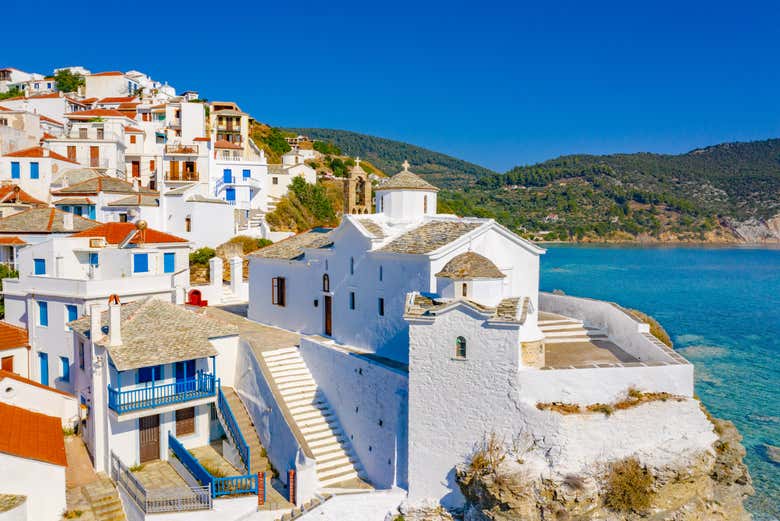 Tour por Skópelos, Pyrgos y playa Panormos