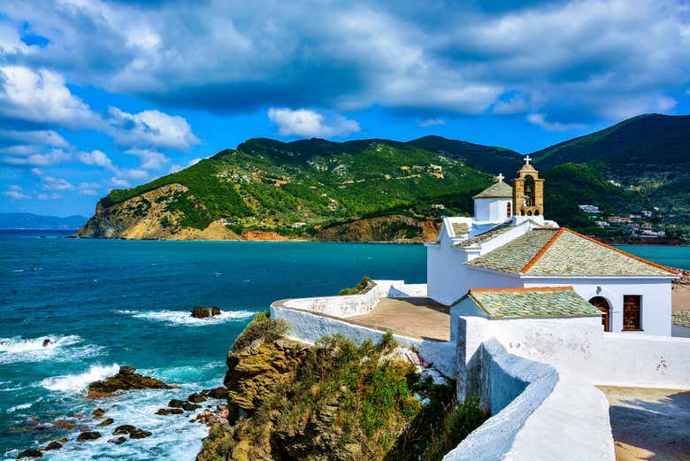 Tour por Skópelos, Pyrgos y playa Panormos