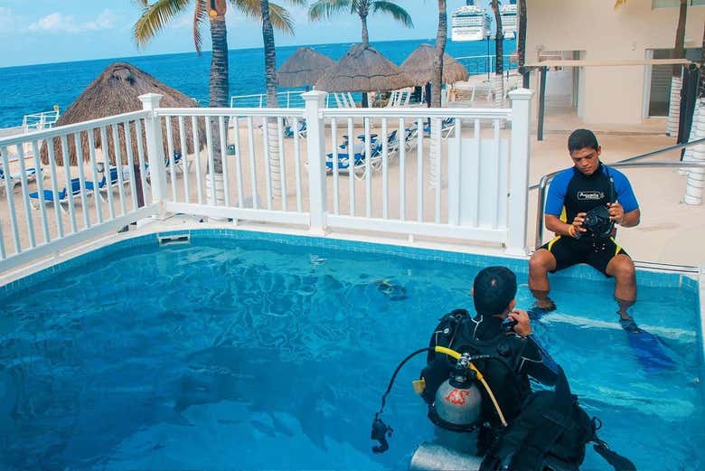 Bautismo de buceo en Cozumel