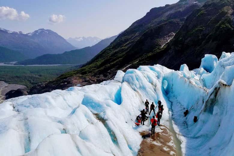 Trekking por los glaciares del Parque Nacional de los Fiordos de Kenai