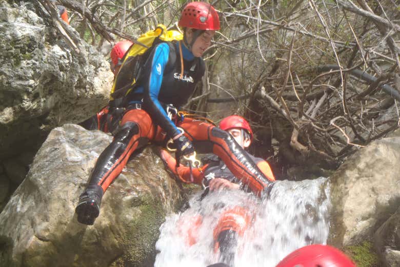 Barranquismo en la Sierra de las Nieves