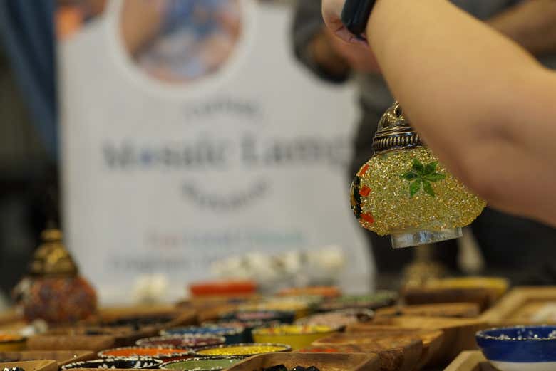 Taller de lámparas turcas en Estambul