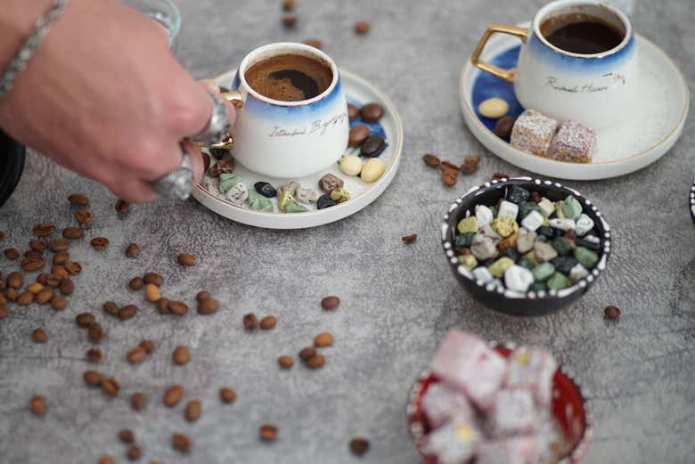 Taller de café turco en Estambul