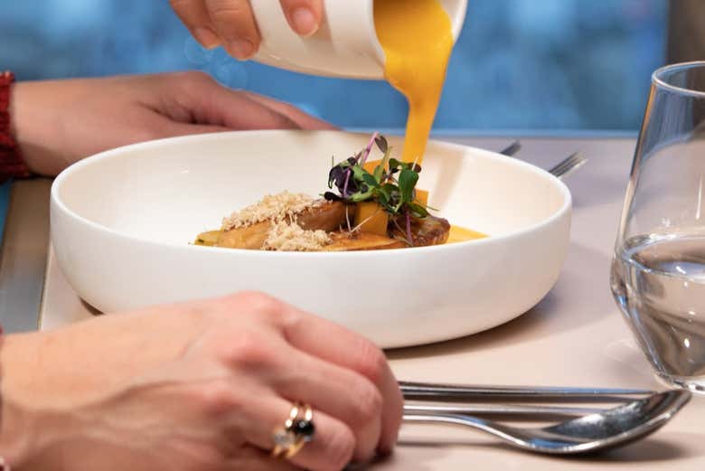 Comida en Madame Brasserie, el restaurante de la Torre Eiffel