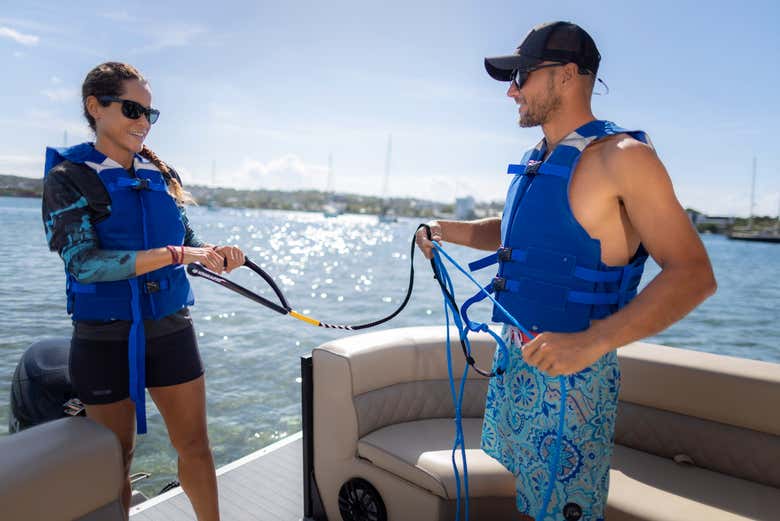 Clase privada de wakeboard en San Andrés