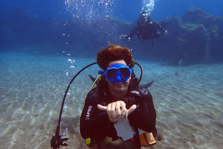Bautismo de buceo en Abades