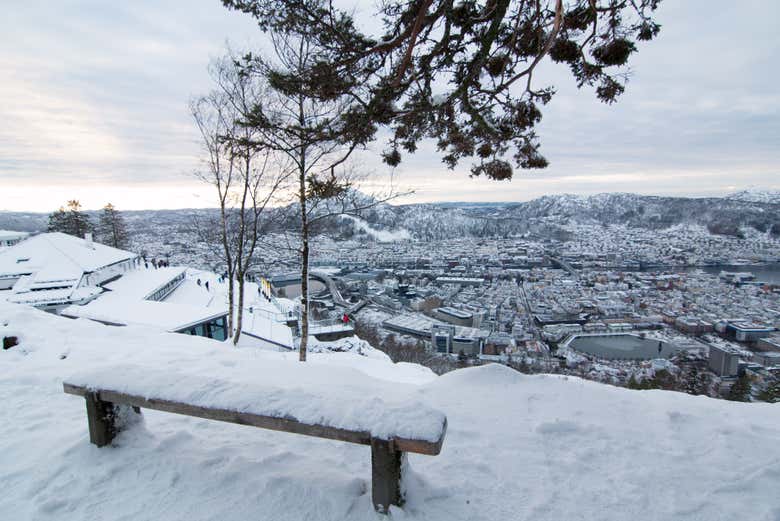 Entrada al funicular de Bergen