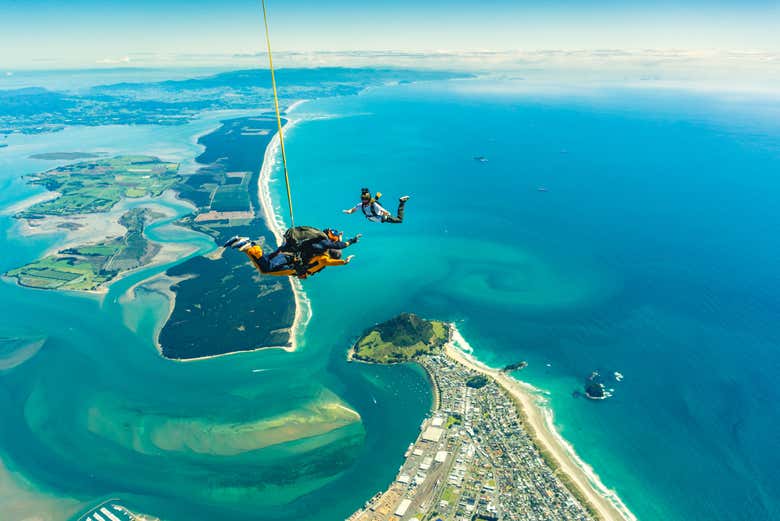 Salto en paracaídas en Tauranga