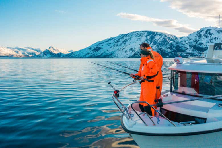 Pesca en el fiordo de Alta