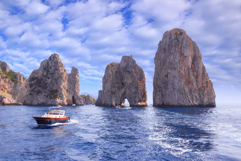 Autobús turístico de Capri + Paseo en barco