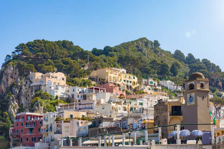Autobús turístico de Capri + Paseo en barco