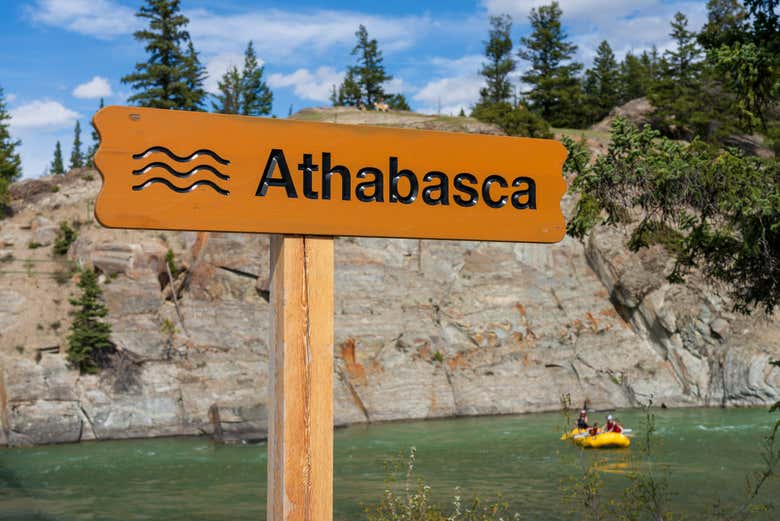 Rafting en el río Athabasca