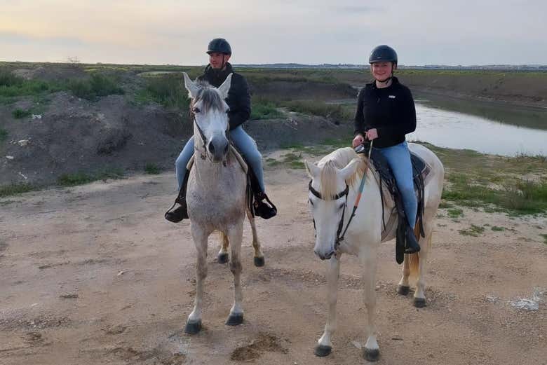 Paseo a caballo por las marismas del Coto de la Isleta