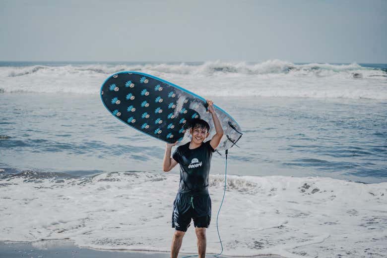 Excursión a la playa El Paredón con curso de surf