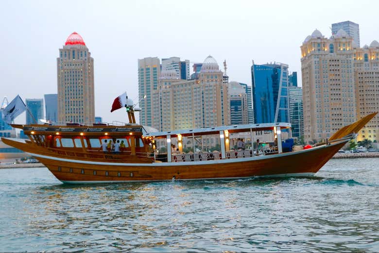 Paseo en dhow al atardecer