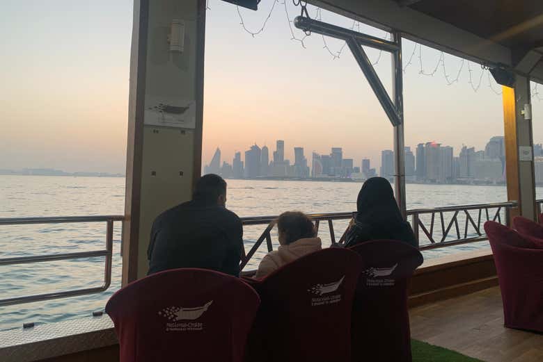 Paseo en dhow al atardecer