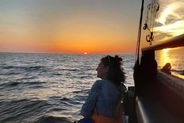 Paseo en barco al atardecer por el Cabo de Trafalgar