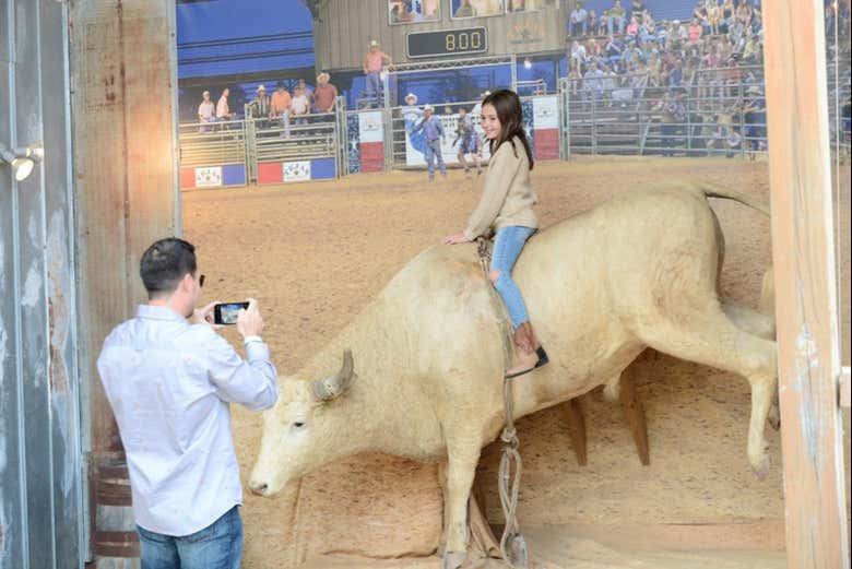 Entrada a un rodeo en Texas