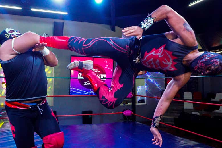 Espectáculo de lucha libre en Cozumel