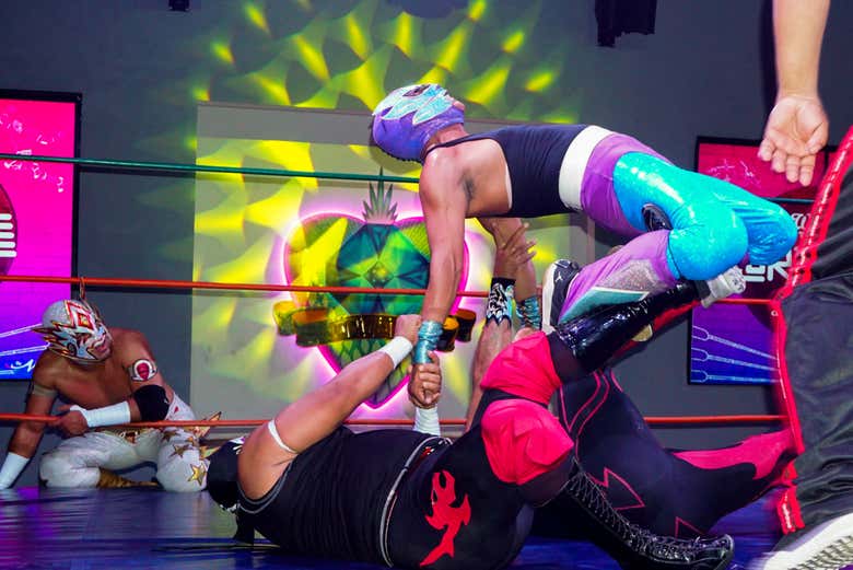Espectáculo de lucha libre en Cozumel
