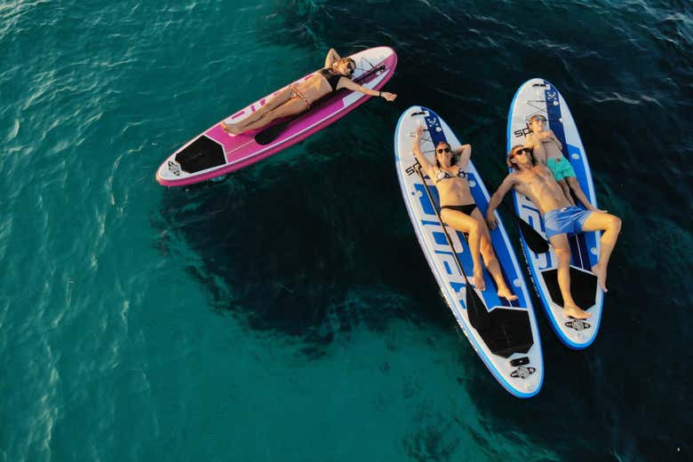 Paddle surf en Cala Blava
