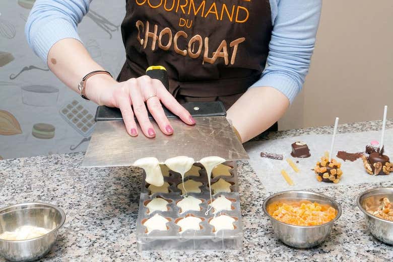 Taller de chocolate en el Choco Story de París
