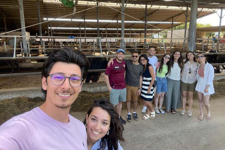 Visita a una fábrica de mozzarela en Paestum