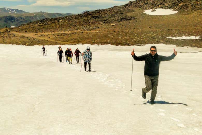 Trekking hasta el Hito Copahue
