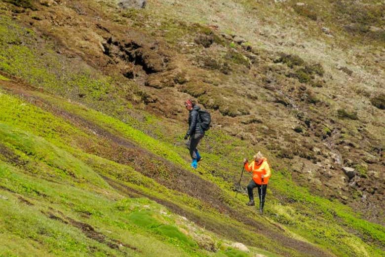 Trekking hasta el Hito Copahue