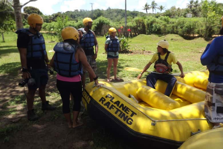 Rafting en el río de Contas