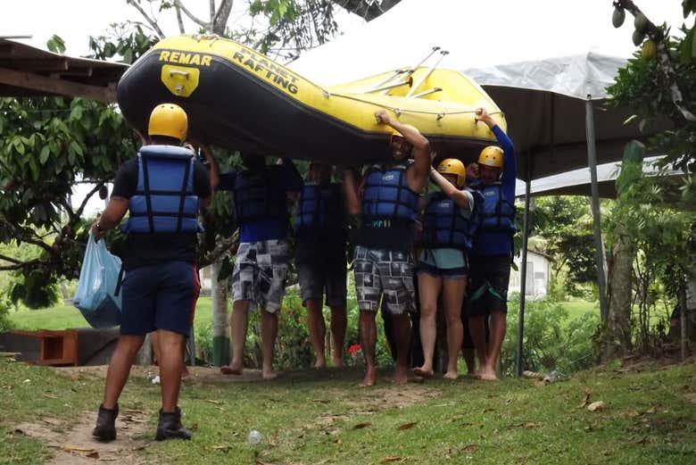 Rafting en el río de Contas