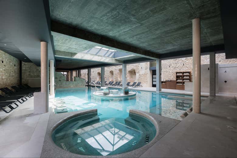 Entrada al balneario Castilla Termal Brihuega