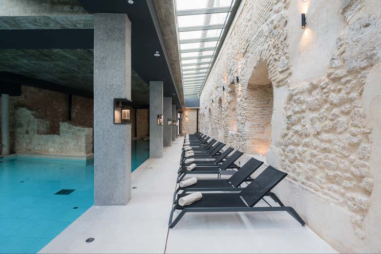 Entrada al balneario Castilla Termal Brihuega