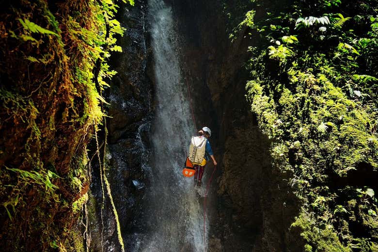 Rápel en el cañón El Silencio